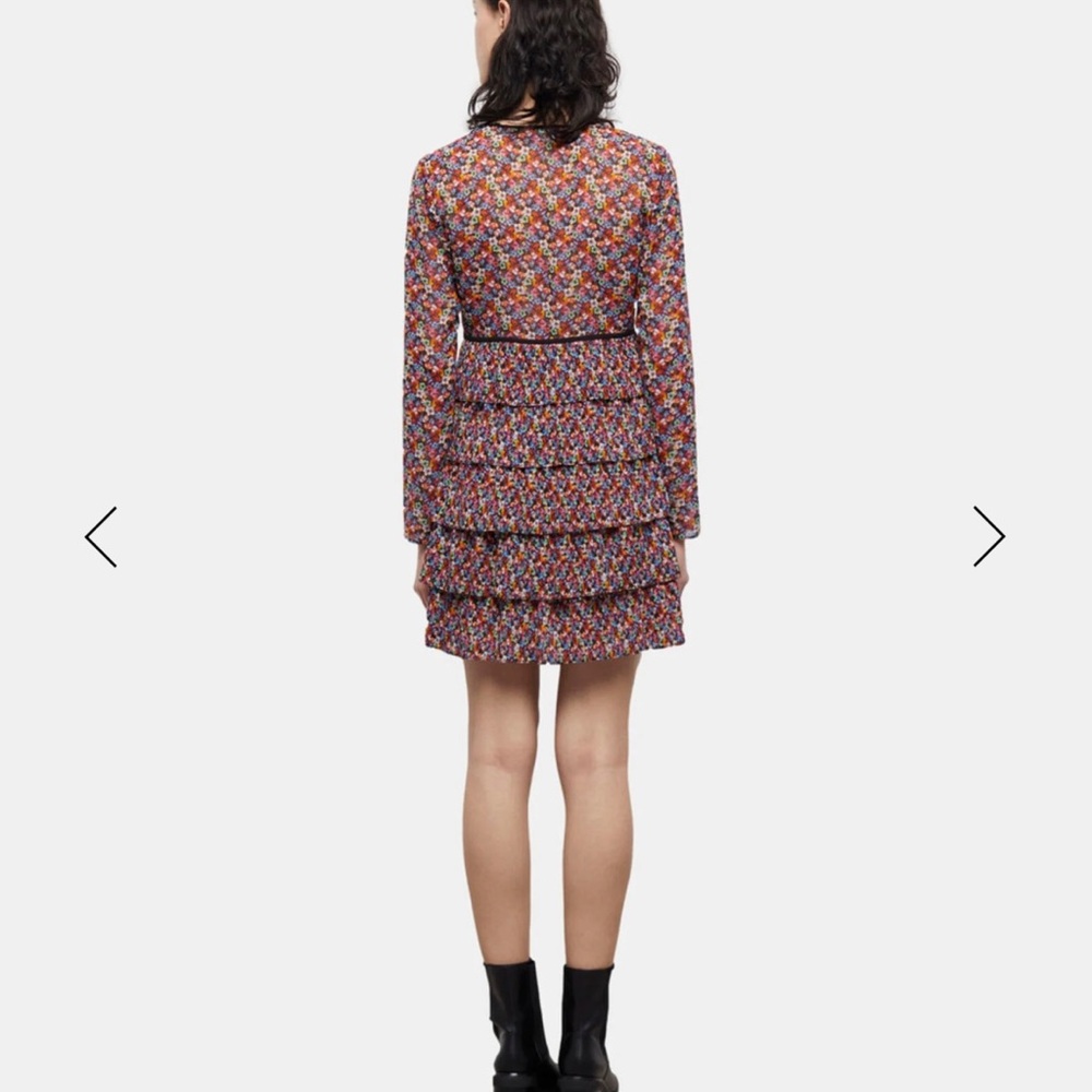 Kooples - SHORT MULTICOLOR PLEATED DRESS